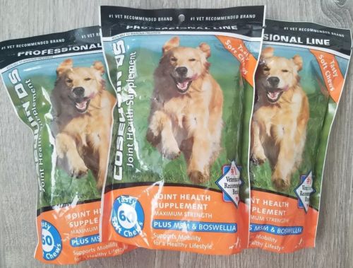 (3) NEW Cosequin DS Plus MSM & Boswellia For Dogs 180 Soft Chews