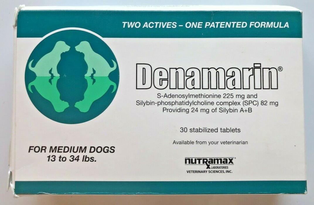 Nutramax Denamarin for Medium Dogs 13lbs to 34lbs  30 stabilized tablets