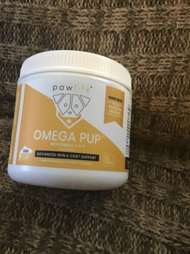 PAWLIFE OMEGA PUP OMEGA 3-6-9 ADVANCED SKIN AND COAT DOGS Damaged Container