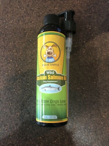 Raw Threads Pure 100% Wild Alaskan Salmon Oil Dog Supplement, 8 Oz Pump Bottle
