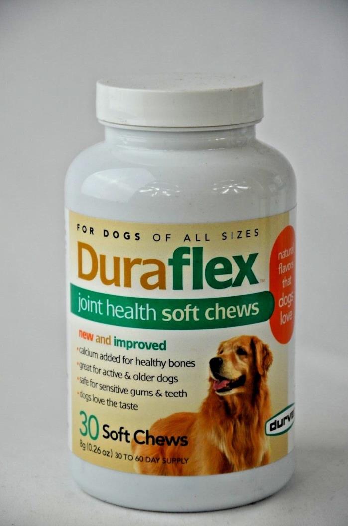 Duraflex Dog Joint Health Soft Chews 30 Count Natural Flavor Unused Sealed 8/19