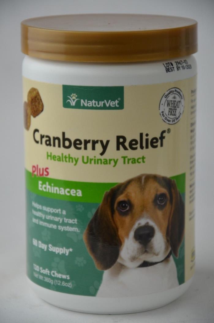 Cranberry Relief Dog Soft Chews Healthy Urinary Tract 120 Count BB 10/20 Sealed