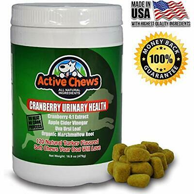 Active Chews Cranberry For Dog UTI Treatment - Relieves Incontinence And Bladder