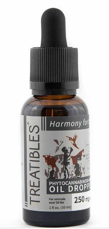 Large  DOG 50 lb+ Treatibles Oil 250 Mg 1oz Dropper Bottle For Dogs Over 50 lbs