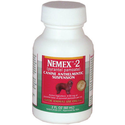 Pfizer Nemex II Dog Puppy Wormer (Pyrantel Pamoate) 2 oz Bottle