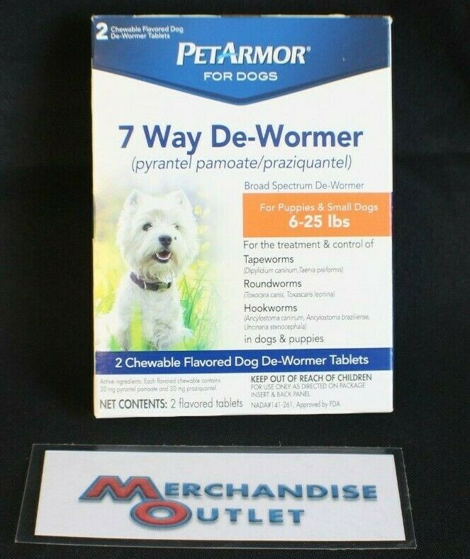 PetArmor 2 Count 7 Way De-Wormer for Small Dogs (EXP 11/2020)
