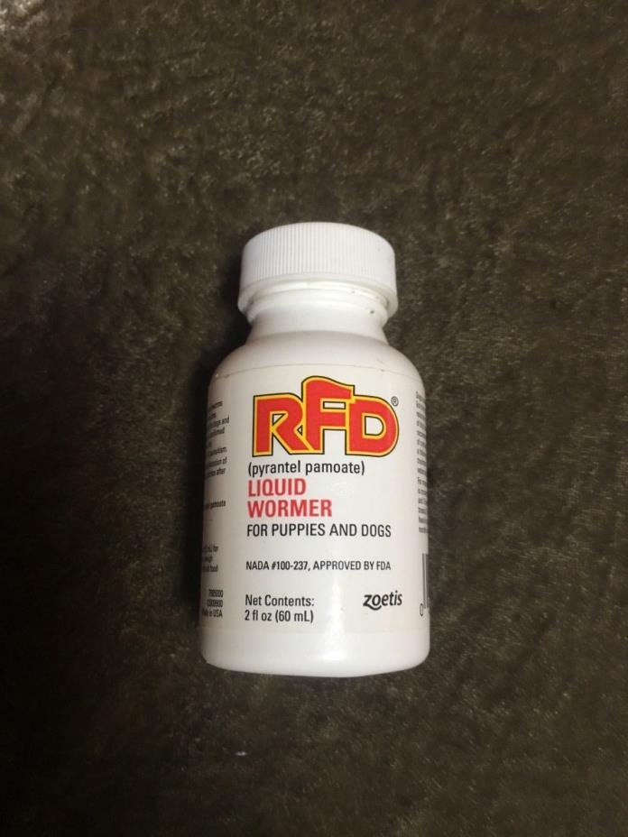 ZOETIS RFD LIQUID WORMER FOR PUPPIES AND DOGS 2 FL OZ new exp 9/2021
