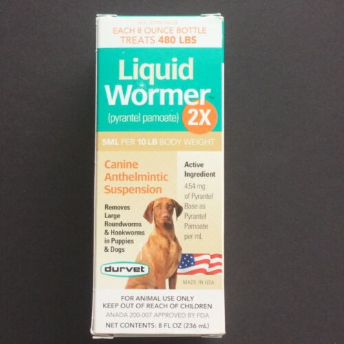 Durvet Dog Wormer 2X Worms Pyrantel Pamoate, (generic Nemex)