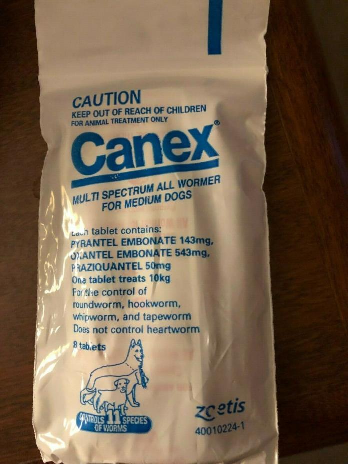 CANEX by ZOETIS - Multi-Spectrum Dewormer for Dogs - 8 tabs/pk, 1 tab per 22lbs