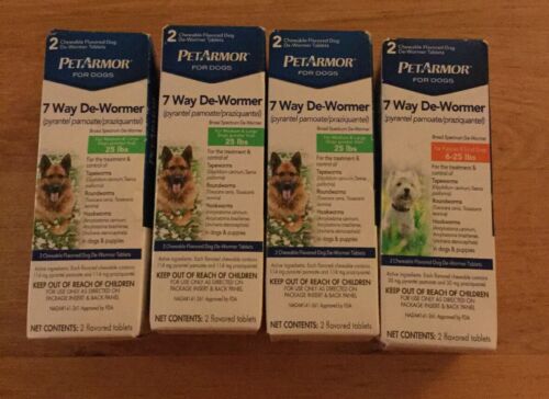 4 PETARMOR De-Wormer for Large and Medium Dogs  FREE SHIPPING!!!  3H