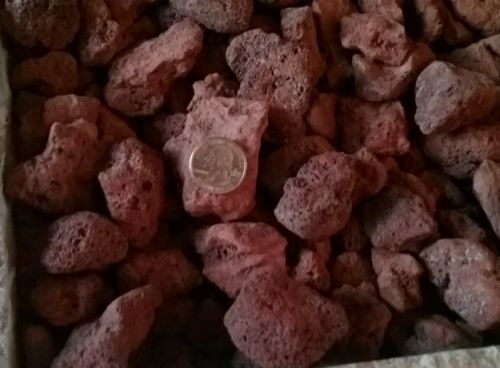 15 lbs of Red Lava Rock for Aquarium Bbq  Fireplace Gas Grill