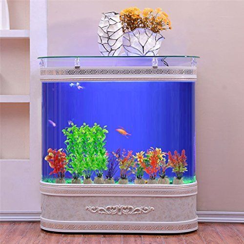 Comsun 4 Pack Artificial Aquarium Plants Large Size 10.6 inch Approximate Height