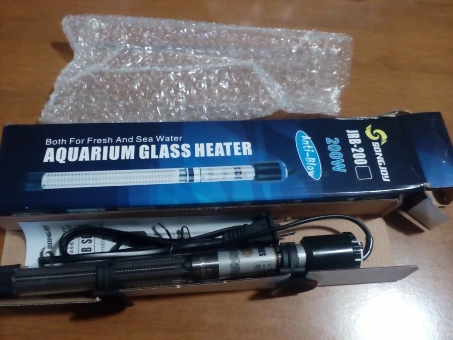 SONGJOY Quartz Glass Aquarium Heater Of 200W for Fresh & Sea Water