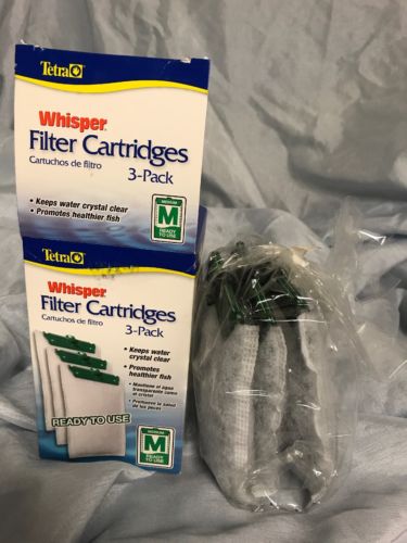 NEW 3-pack M Tetra Whisper Replacement Carbon Filter Cartridges Medium 5-15 gal