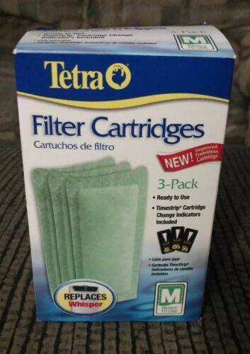 TETRA FILTER CARTRIDGES 3 PACK TIMESTRIP REPLACES WHISPER MEDIUM READY TO USE