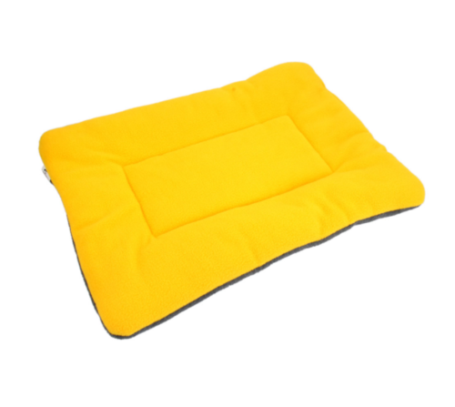 Washable Soft Comfortable Silk Wadding Bed Pad Mat Cushion for Pet Yellow S
