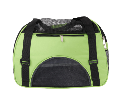 Hollow-out Portable Breathable Waterproof Pet Handbag Green S