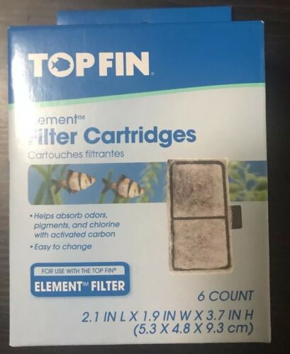 Top Fin Element Filter Cartridge, pkg of 6 filters! Free shipping