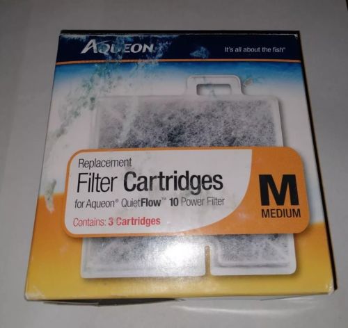 Aqueon Quiet Flow Replacement Filter Cartridges (3) Pack Medium New Flawed Box