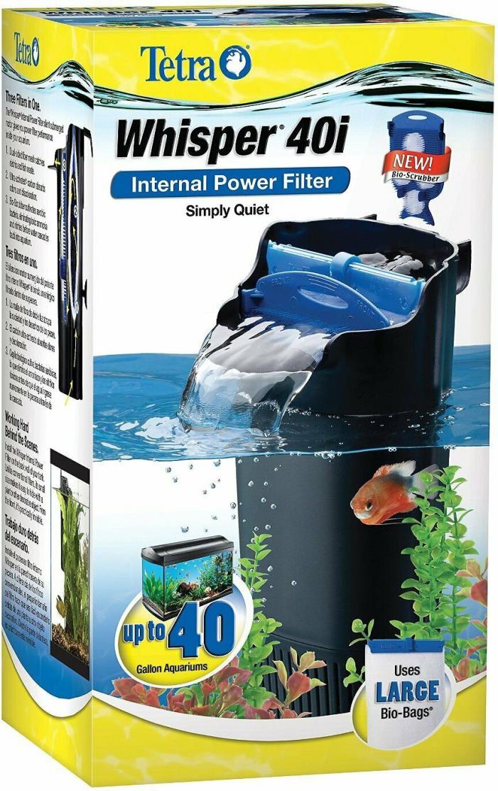 Tetra Whisper Internal Aquarium Power Filter with BioScrubber By Tetra 20-40 gal
