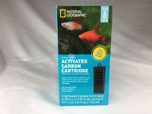 National Geographic Power Filter Activated Carbon Cartridge 6-Pack PF 20 30 50