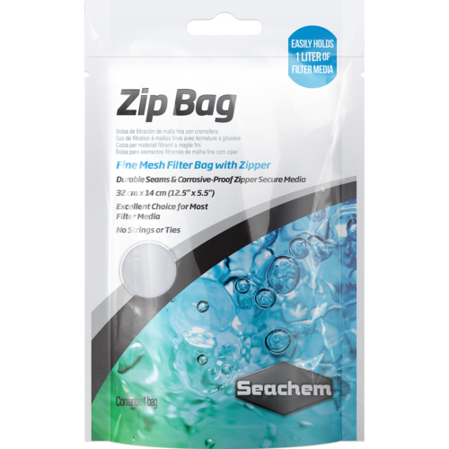 SEACHEM Zip Bag, Mesh Filter Bag No Strings or Ties, Size 12.5
