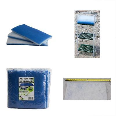Intank Aquarium Pond Value Pack Bonded Blue White Poly Filter Floss Pads 600 NEW
