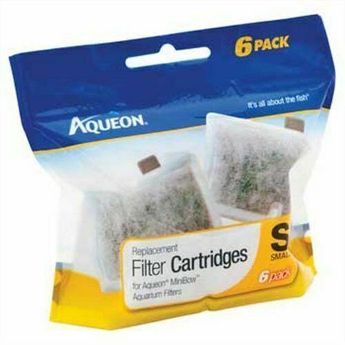 New Aqueon Replacement Cartridges Small 6 PK for Mini Bow Filter