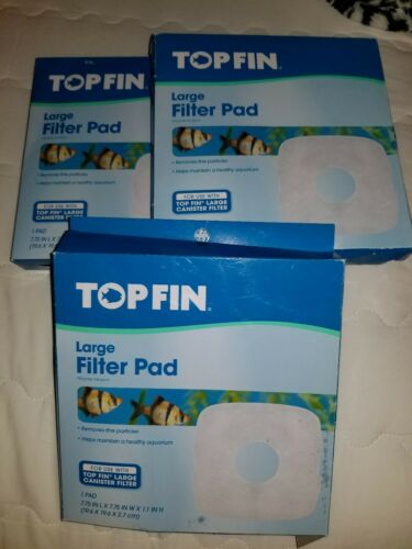 Topfin Large Filter Pad For Top Fin Canister Filter Aquarium WHITE 3 Pads