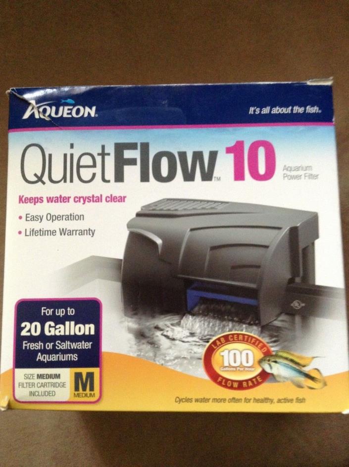Aqueon Quiet Flow™ 10 Aquarium Power Pump And Filter For Up to 20 Gallon
