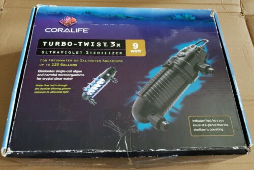 Coralife Turbo Twist 3X 9W UtralViolet Sterilizer UV for Aquarium Fish Tank