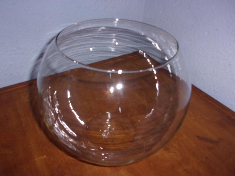 Clear Bubble Bowl Glass Vase 10-Inch for terrarium fish bowl