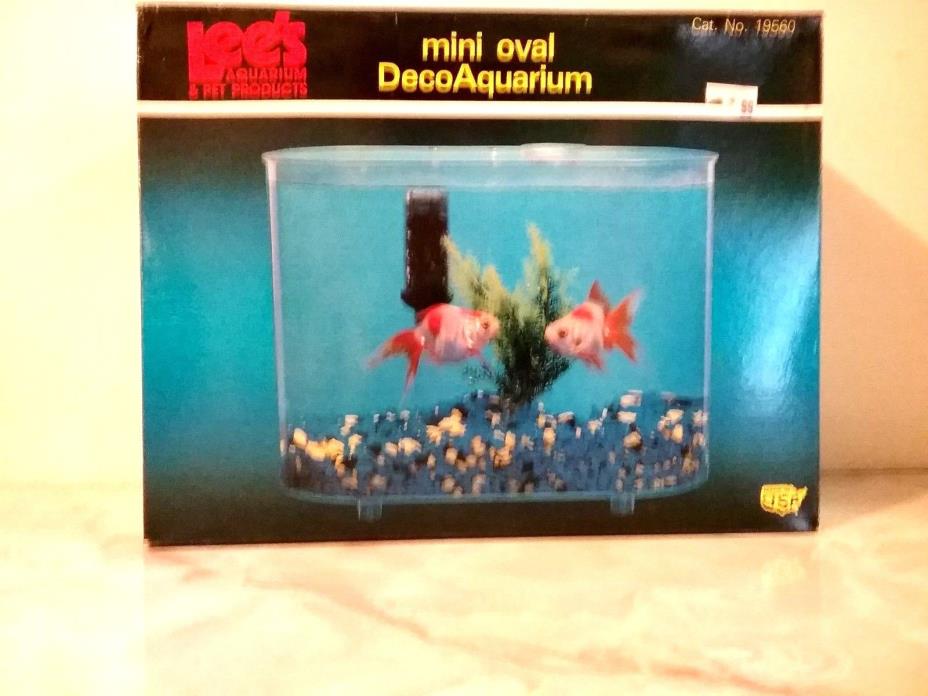 Oval Transparent  Mini Fish Tank DecoAquarium