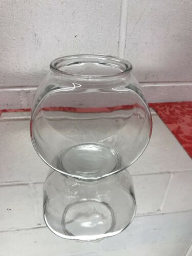 Small Fish Bowl Glass Size: 4 C. Drum est. size . 5.25 L x 5.25 W x 5.25 H
