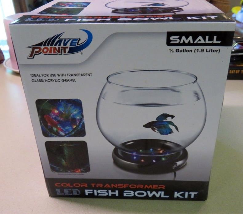 NEW WavePoint Color Transformer LED Fish Bowl Kit 1/2 Gallon