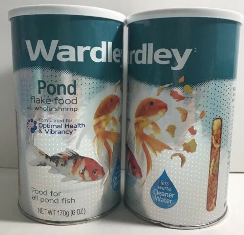 Wardley Pond Fish Flake Food With Whole Shrimp Helps Maintain Clean Water. 2pk