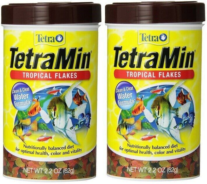**LOT OF 2** Tetra Tropical Flakes Fish Food ~LARGE (2.2 oz)~ Aquarium Supplies