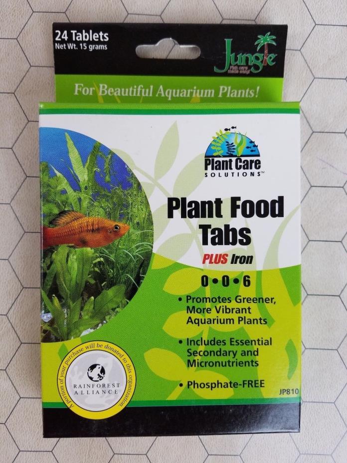 Jungle Laboratories Plant Care Solutions Plant Food Tabs Plus Iron 0-0-6 New