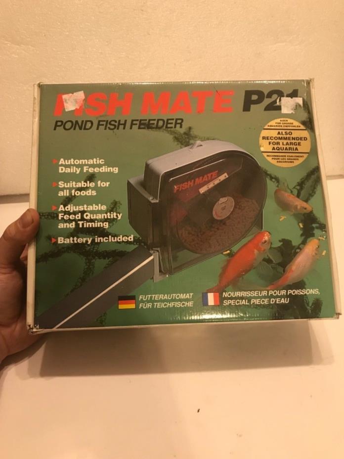 Fish Mate P21 Pond Fish Feeder Automatic Daily Feeding New in Box