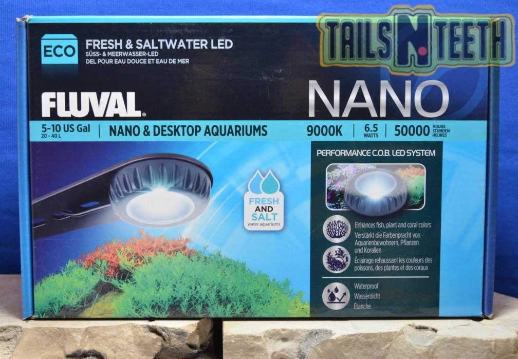 Fluval Nano LED 9000K 6.5w - Enhances Colors - 5-10Gal Fresh or Saltwater