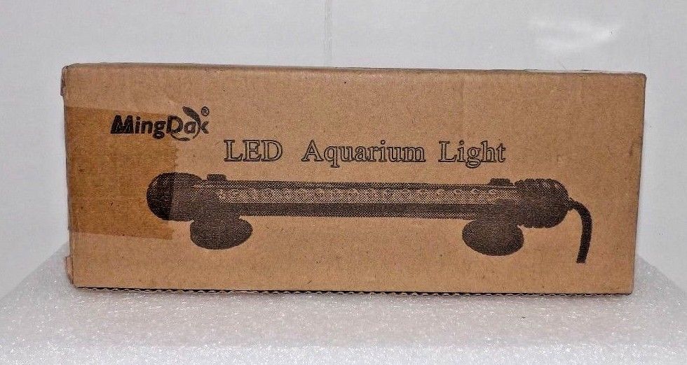 MingDak LED Submersible Aquarium Light For Fish Tanks 30 LEDS 7.5-Inch Blue 2.3W