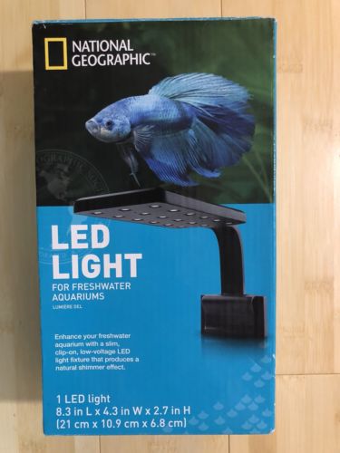 National Geographic LED Aquarium Light, Black Freshwater Clip