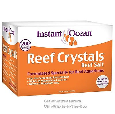 Sea Salt Aquarium Mix Instant Ocean Fish Tank Reef Crystals Coral Algae 200 Gal
