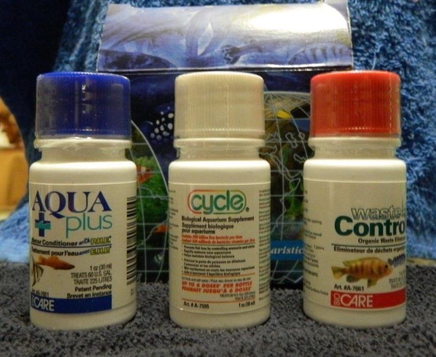 Hagen Aquaristic pack, waste control, water conditioner & aquarium supplement