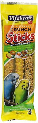 Vitakraft Parakeet Treat Sticks Variety 3 Pack (Orange, Egg & Honey, Sesame &