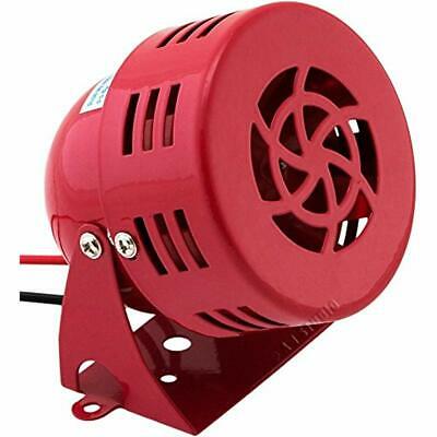 Loud 110dB Electric Motor Driven Horn/Alarm/Siren (Air Raid) Small/Compact Red