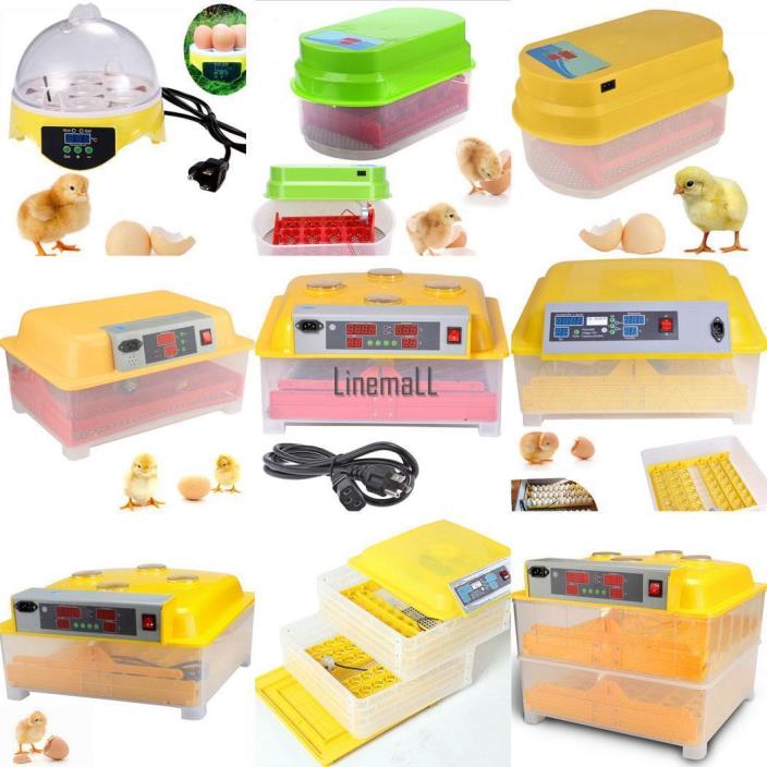 Digital Egg Incubator Automatic Turning 7-112 Eggs Poultry Hatcher Chicken Bird#