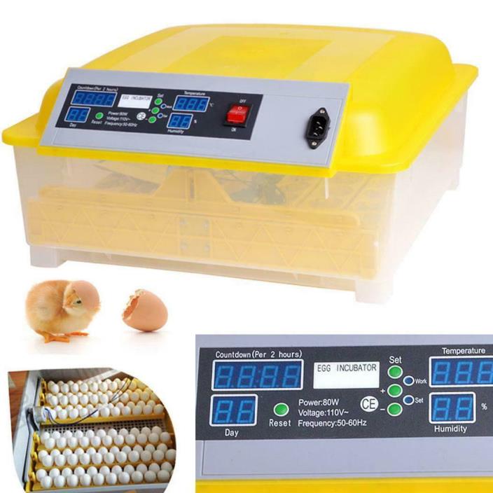 Automatic Digital Clear 48 Egg Incubator Hatcher Egg Turning WT8801 03