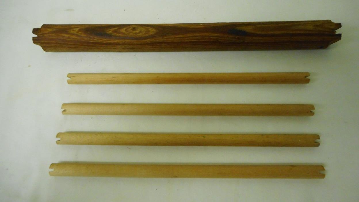 5 Original Vintage Birdcage Wood Perches 1-1inch 4-1/2 inch Diameter Patina