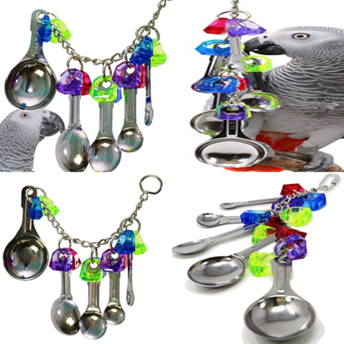 1969 Spoon Delight Bird Toy Parrot Cage Toys Cages African GREY Conure Macaws Co